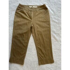 J Jill Genuine Fit Below‎ Waist Womens Cropped Pants Brown Size 4